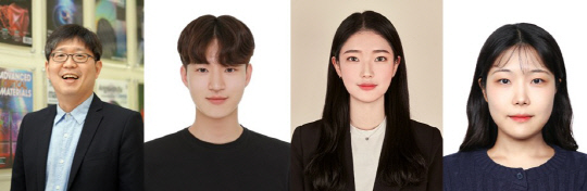 노준석(왼쪽부터) 포스텍 교수, 이건, 강현정, 윤주영 통합과정생.